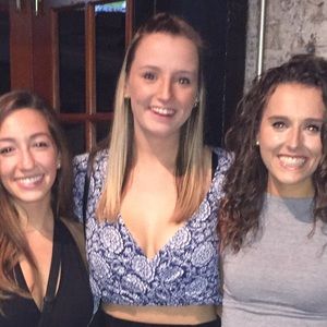 Forever 21 - Crop Top (Blue and White)